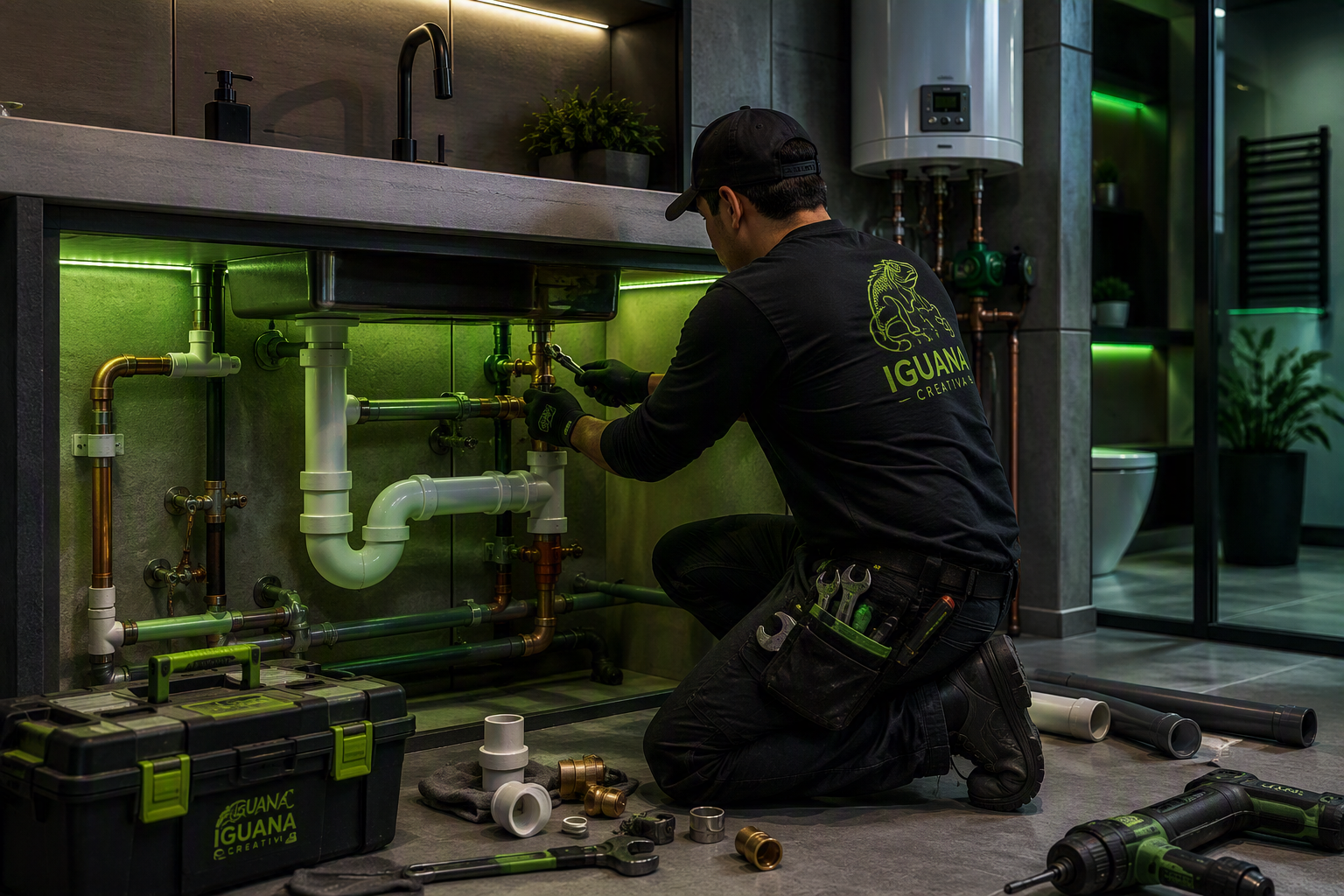 Instalación profesional de tuberías y conexiones sanitarias
